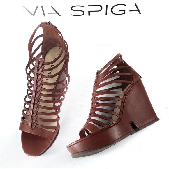 Via Spiga Shoes - Via Spiga Walena Platform Wedge Sandal Size 10
